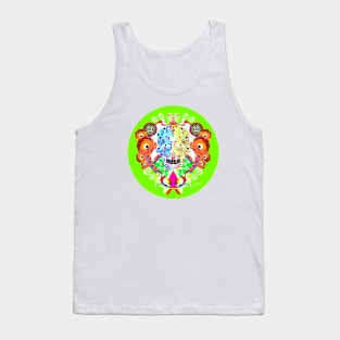 devil tree of life in skeleton ecopop calavera art Tank Top